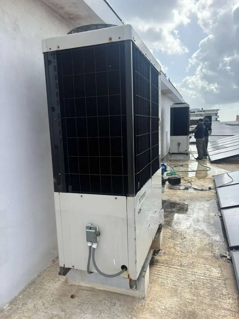 Coil coating application on a condenser